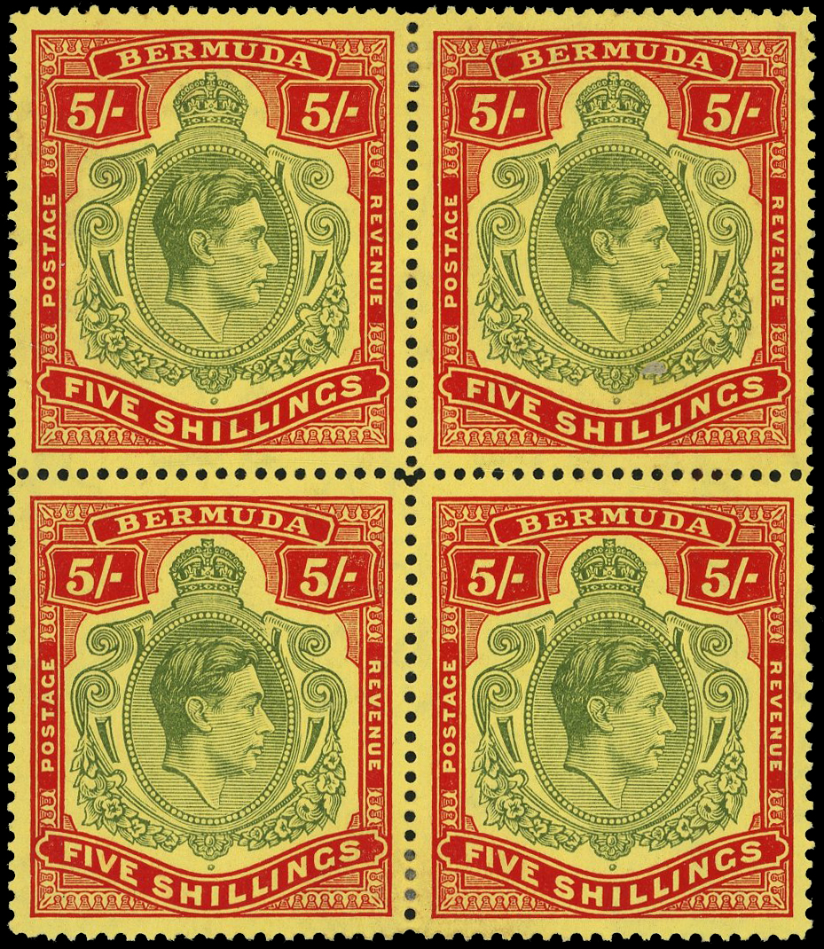 Bermuda SG 118b, bf block mint