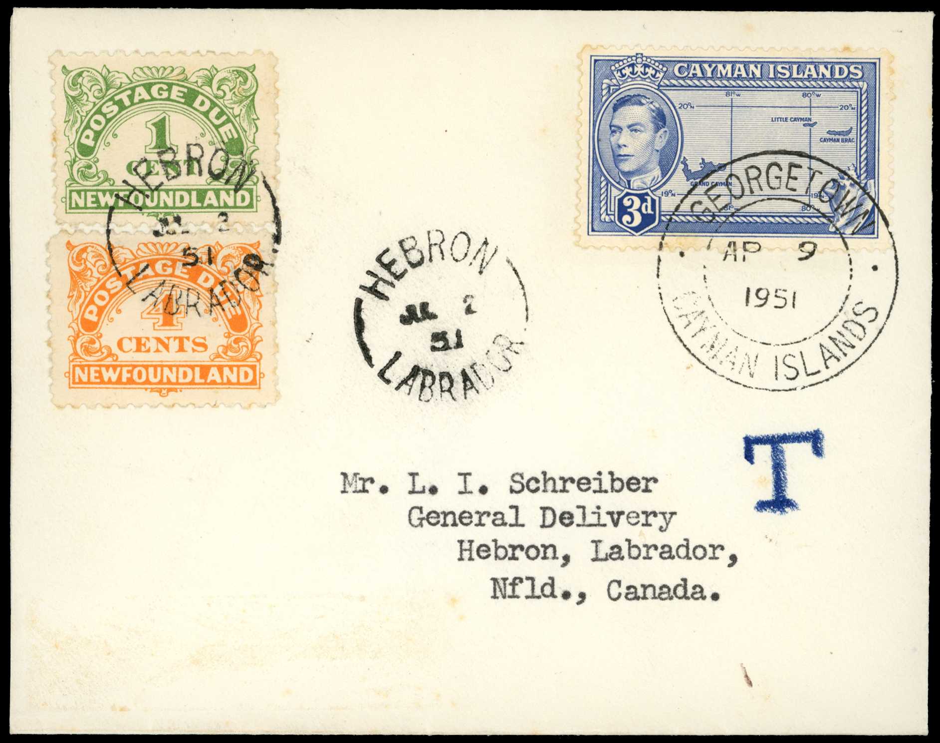 1951 Smaller cover to Newfoundland,...