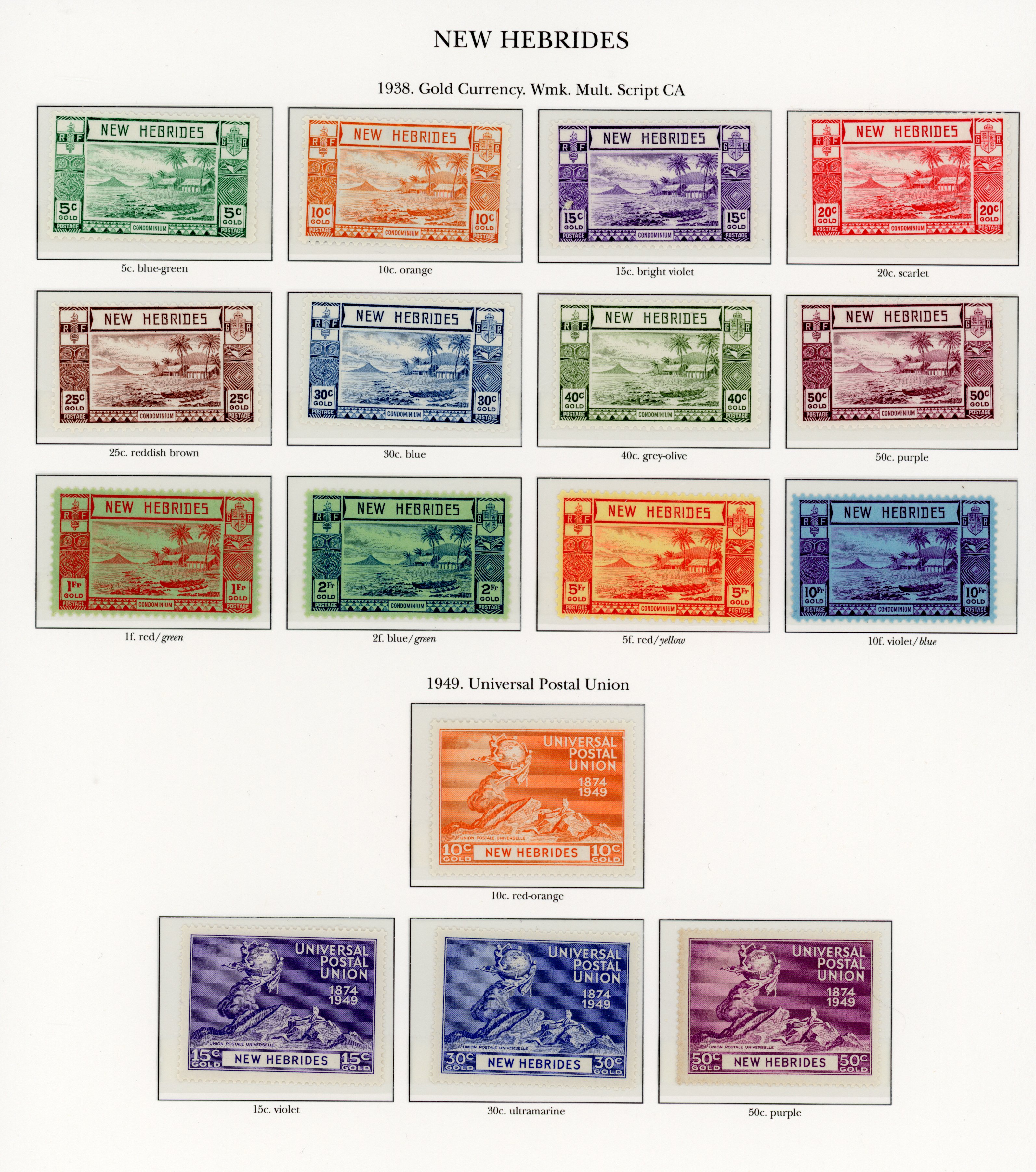 New Hebrides (and French) KG VI collection mint