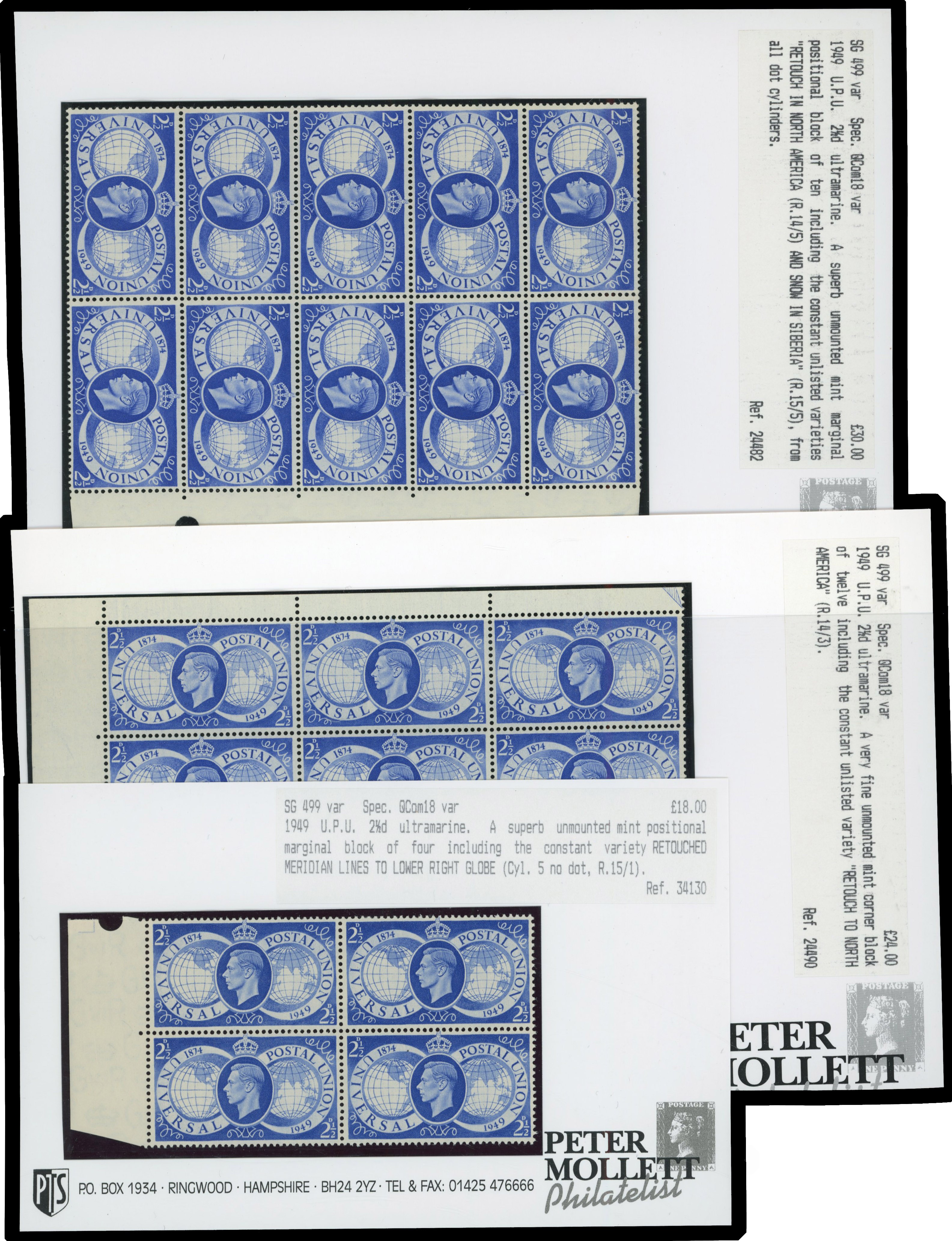 1949 UPU collection (SG499-502)