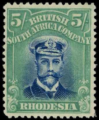 1922-4 5/- Head Die IIIB, perf 14, white...