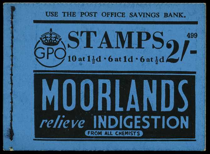 1940 (March) 2/- booklet (#499), mixed perfs...