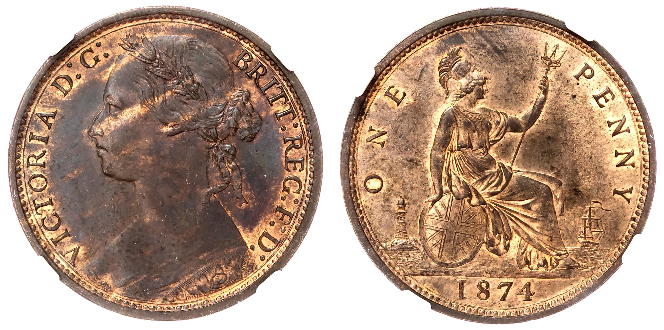 Victoria (1837-1901), Penny, 1874.