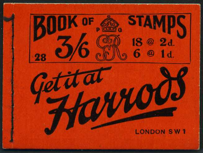 1920 (July) 3/6d booklet (#28), some...