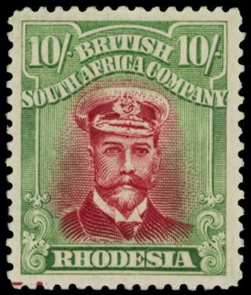 1922-3 10/- Head Die IIIB, perf 14. Large...