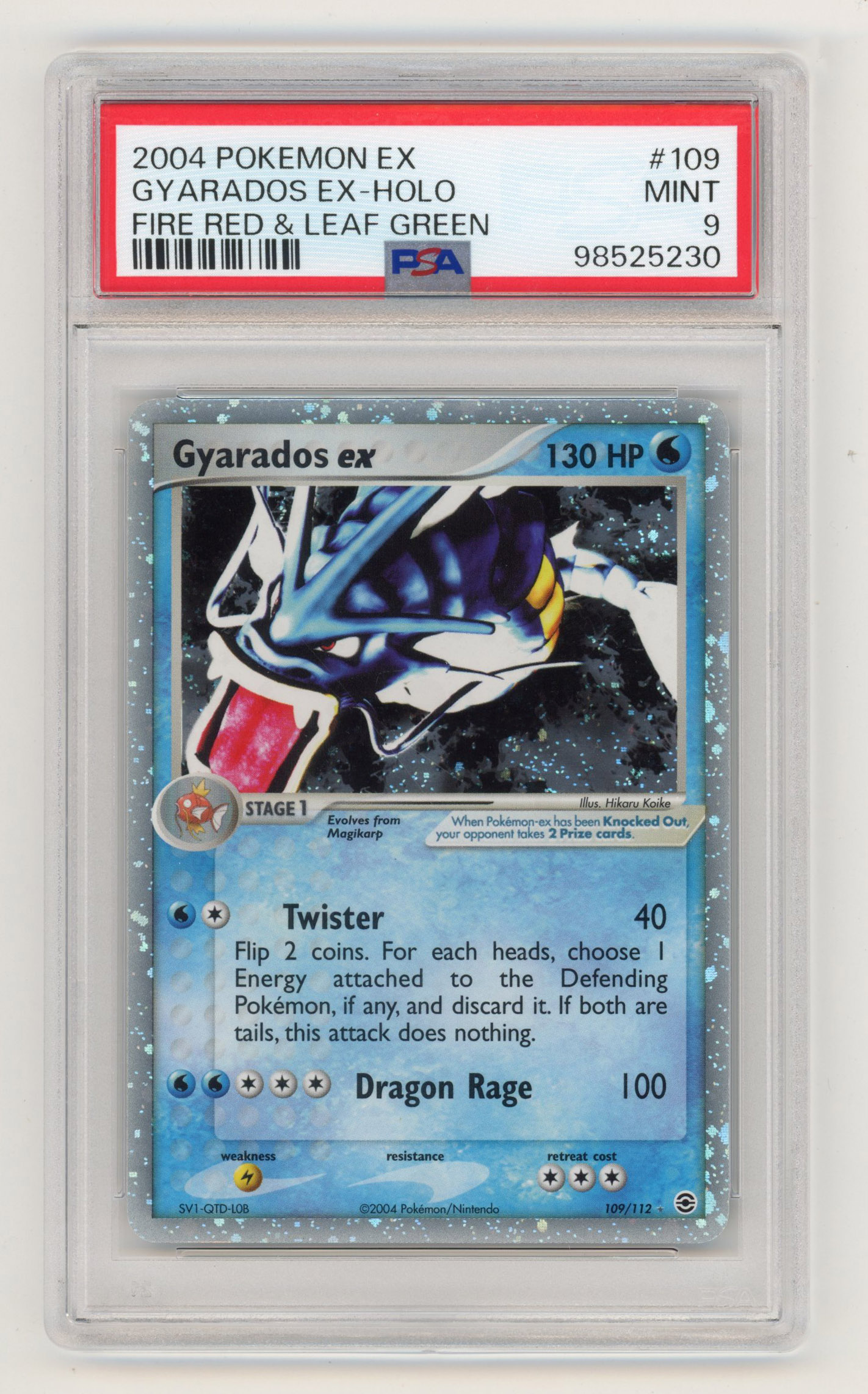 PSA 9 Gyarados ex Holo #109 - Fire Red & Leaf Green 2004
