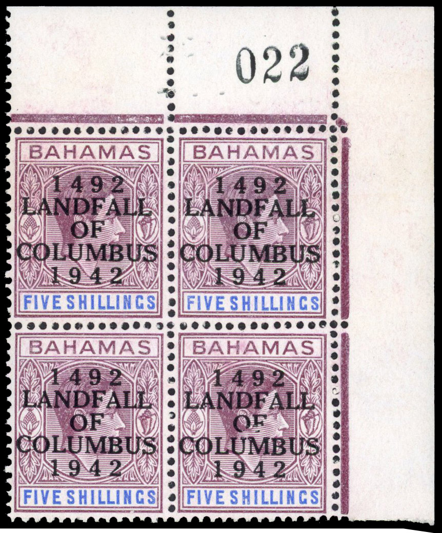 Bahamas SG 174b block mint