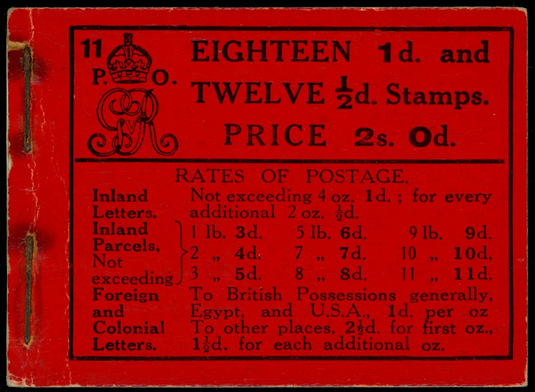 1913 (Apr) 2s. (Edition 11), red cover booklet.