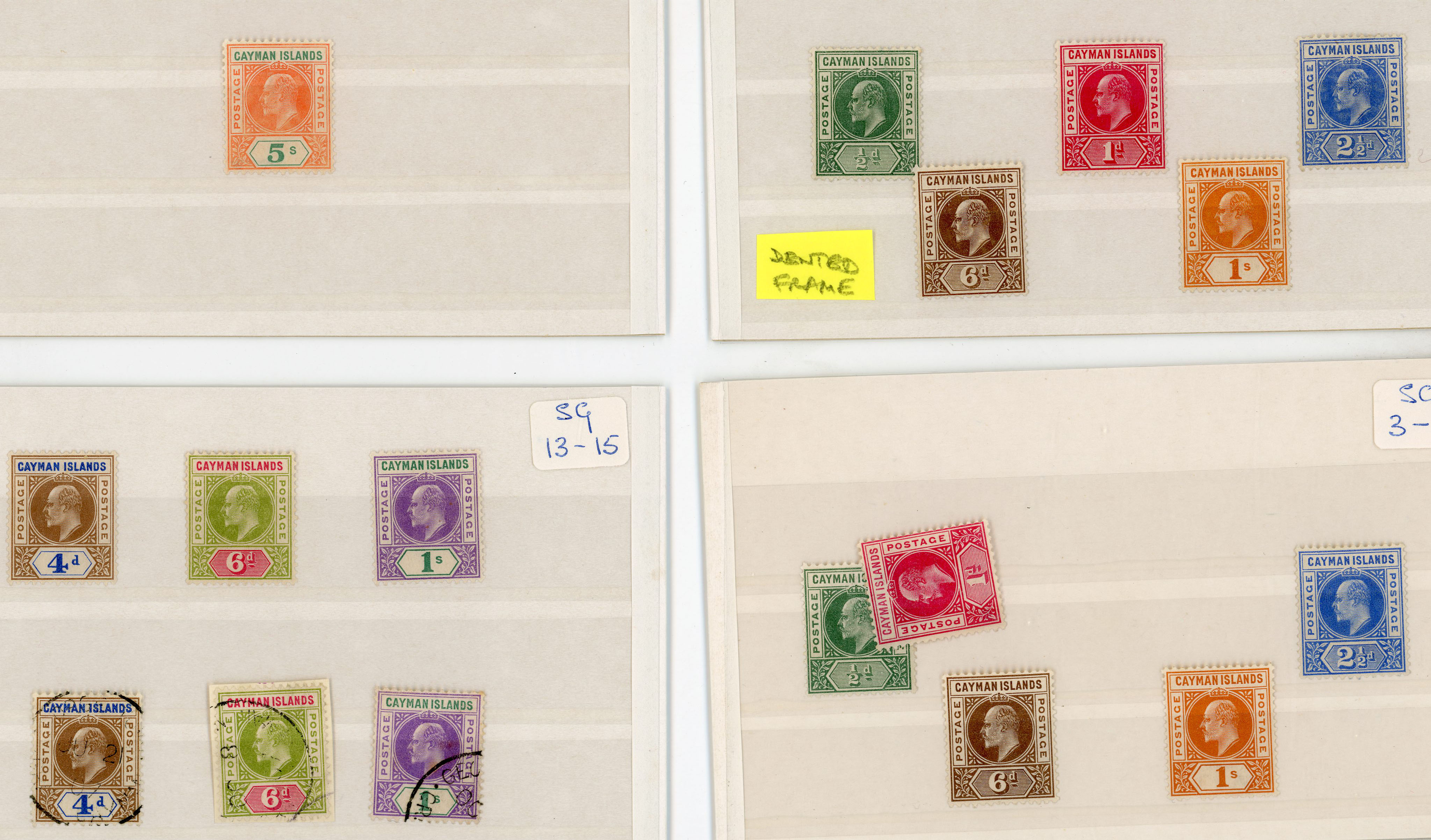 1902-35 mainly mint selection arranged on stockcards