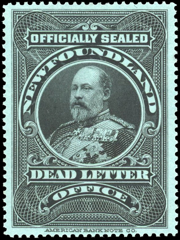 Newfoundland 1905 KEVII dead letter office revenue stamp mint