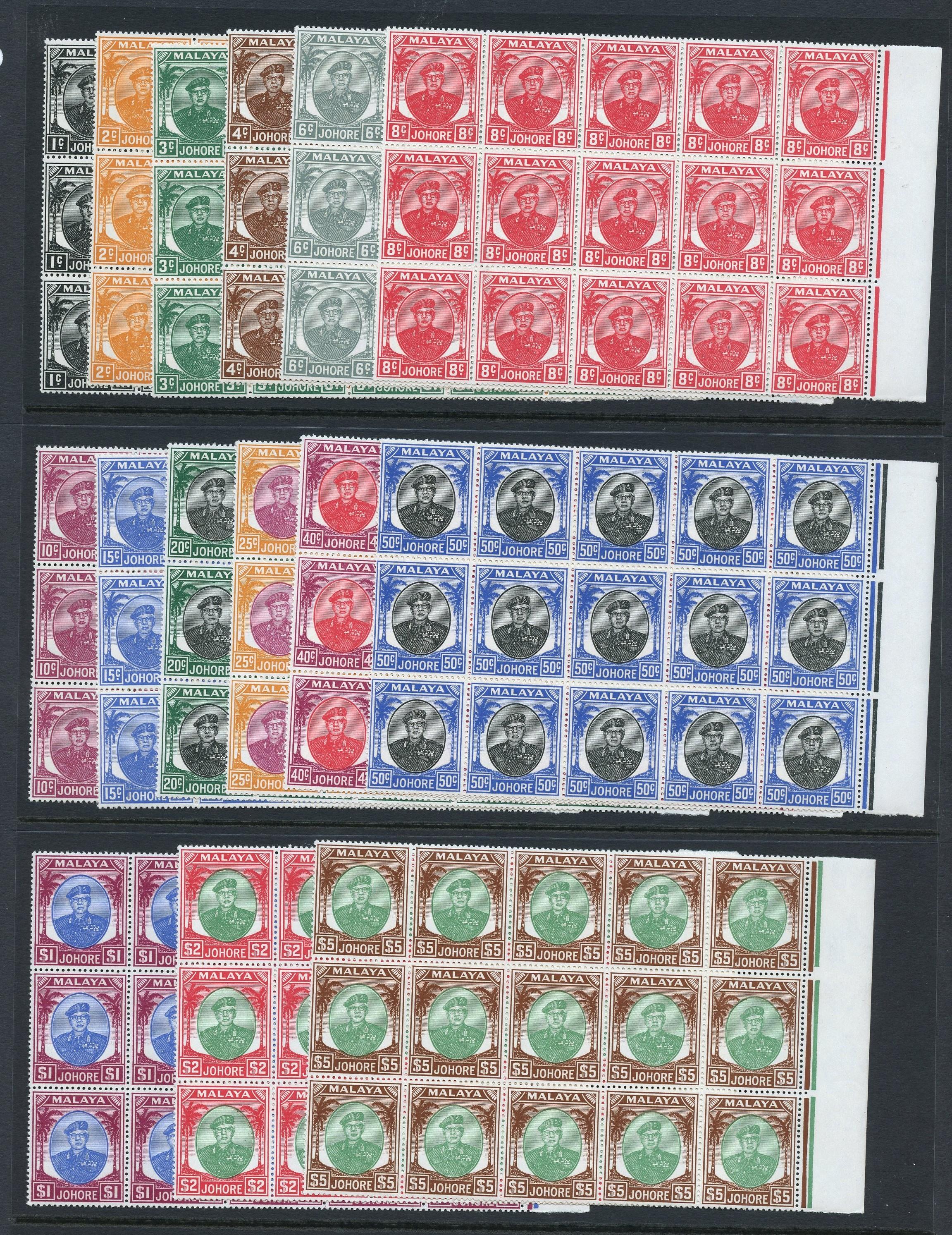 Johore SG 133/147 original values blocks...