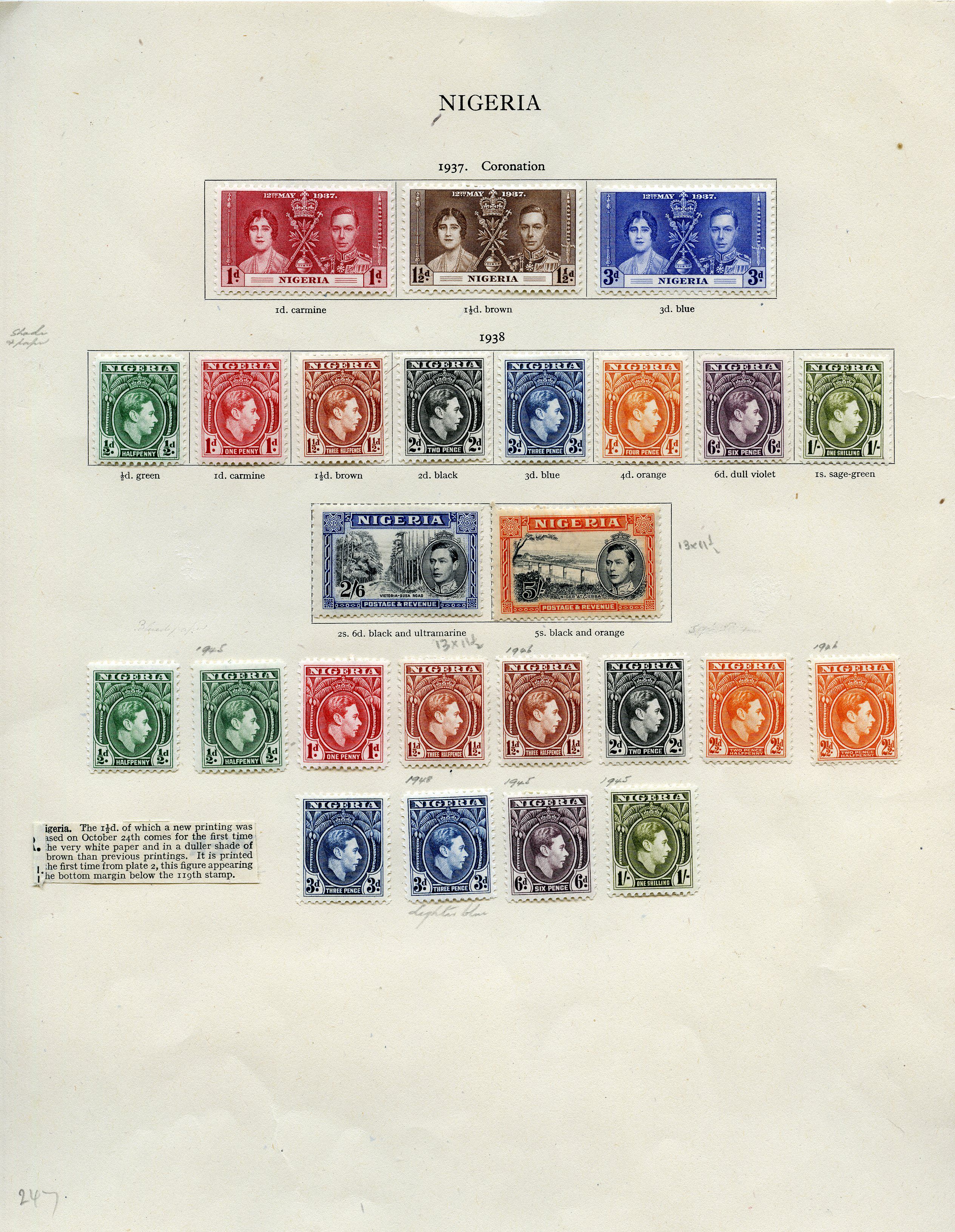 1937-51 mint collection on album leaves we...