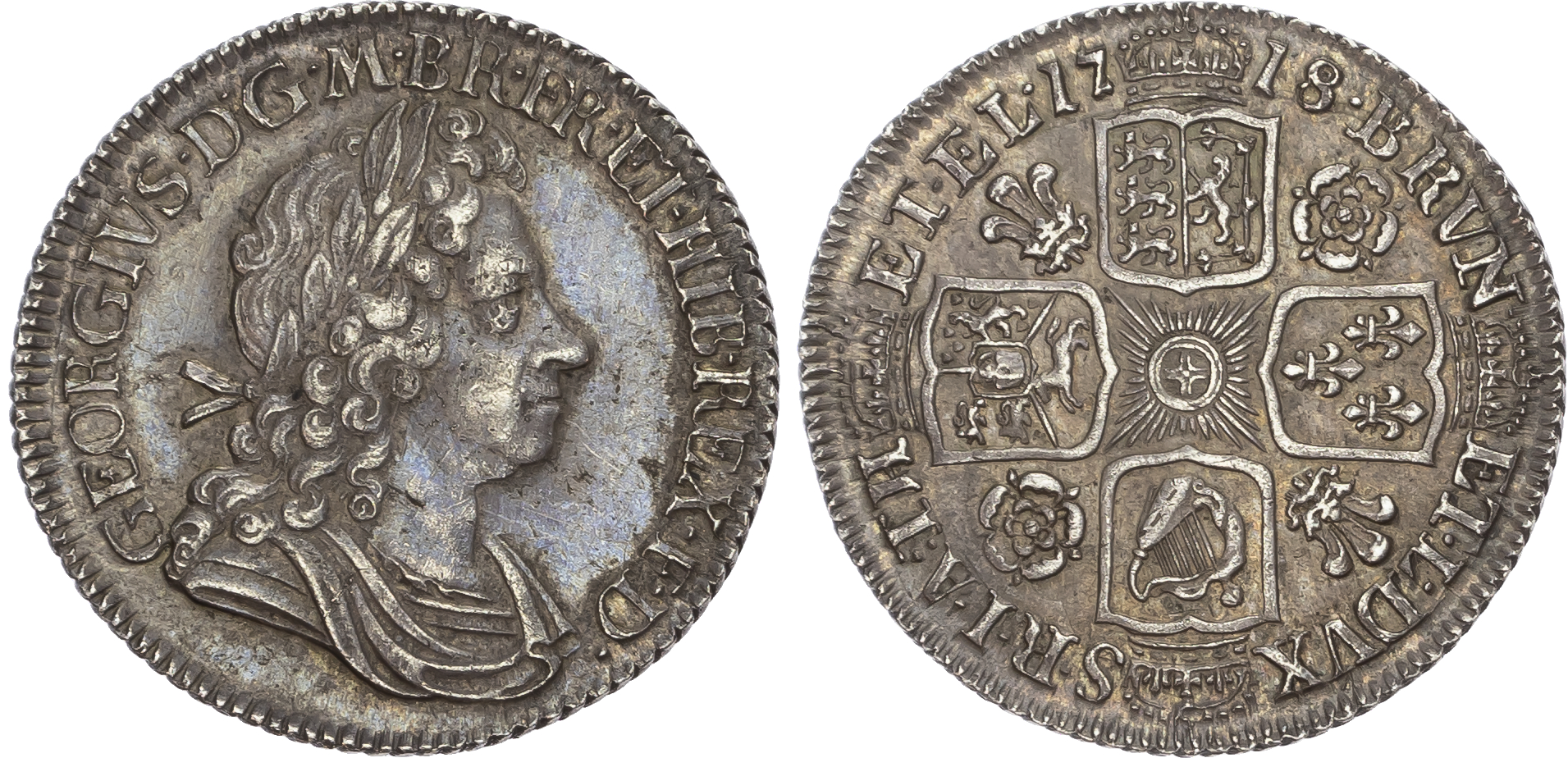 George I (1714-1727), Shilling, 1718