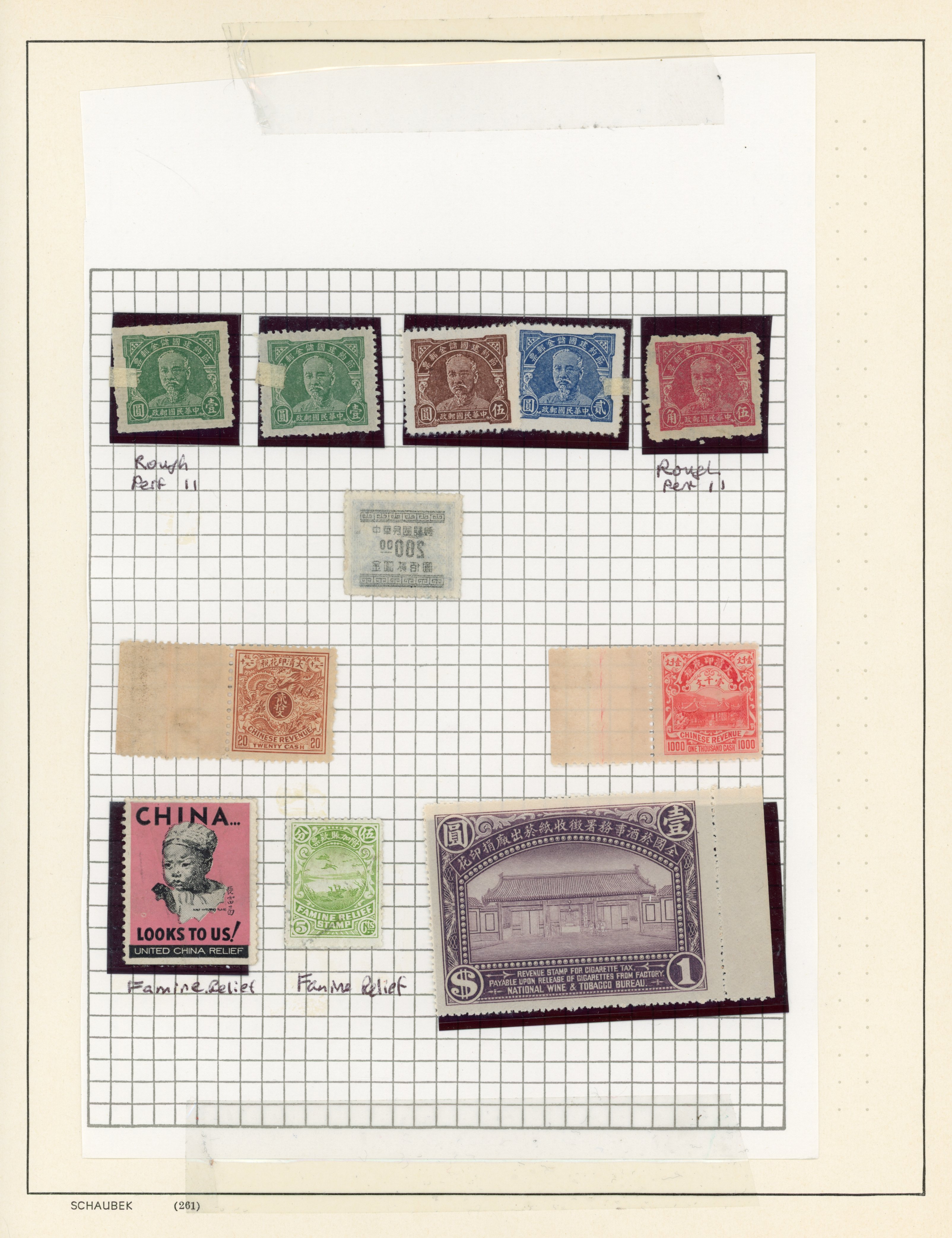 China Revenues: 1898-1930 (c.) mainly unused selection arranged on album leaves