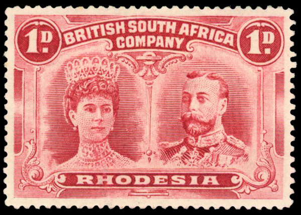 † 1d carmine-lake perf 15 SG 170a, position 55B mint