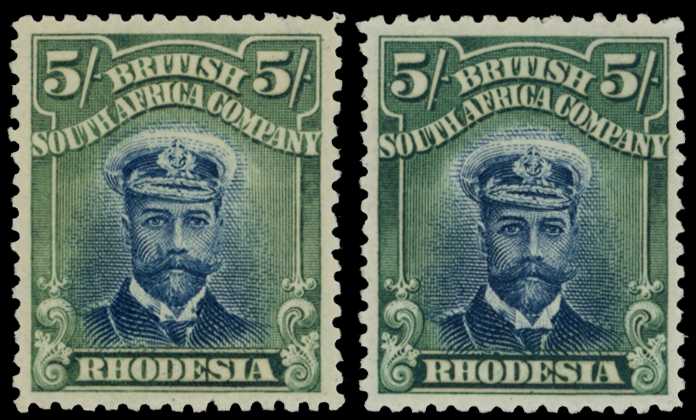 1913-7 5/- Head Die II, perf 14. Large part...