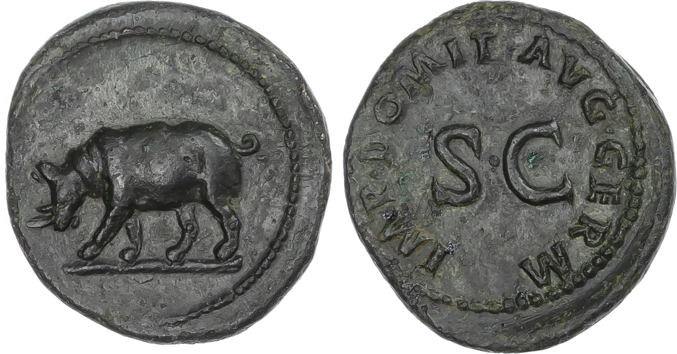 Domitian (AD 81-96) AE Quadrans, Rome, 2.44g. 
