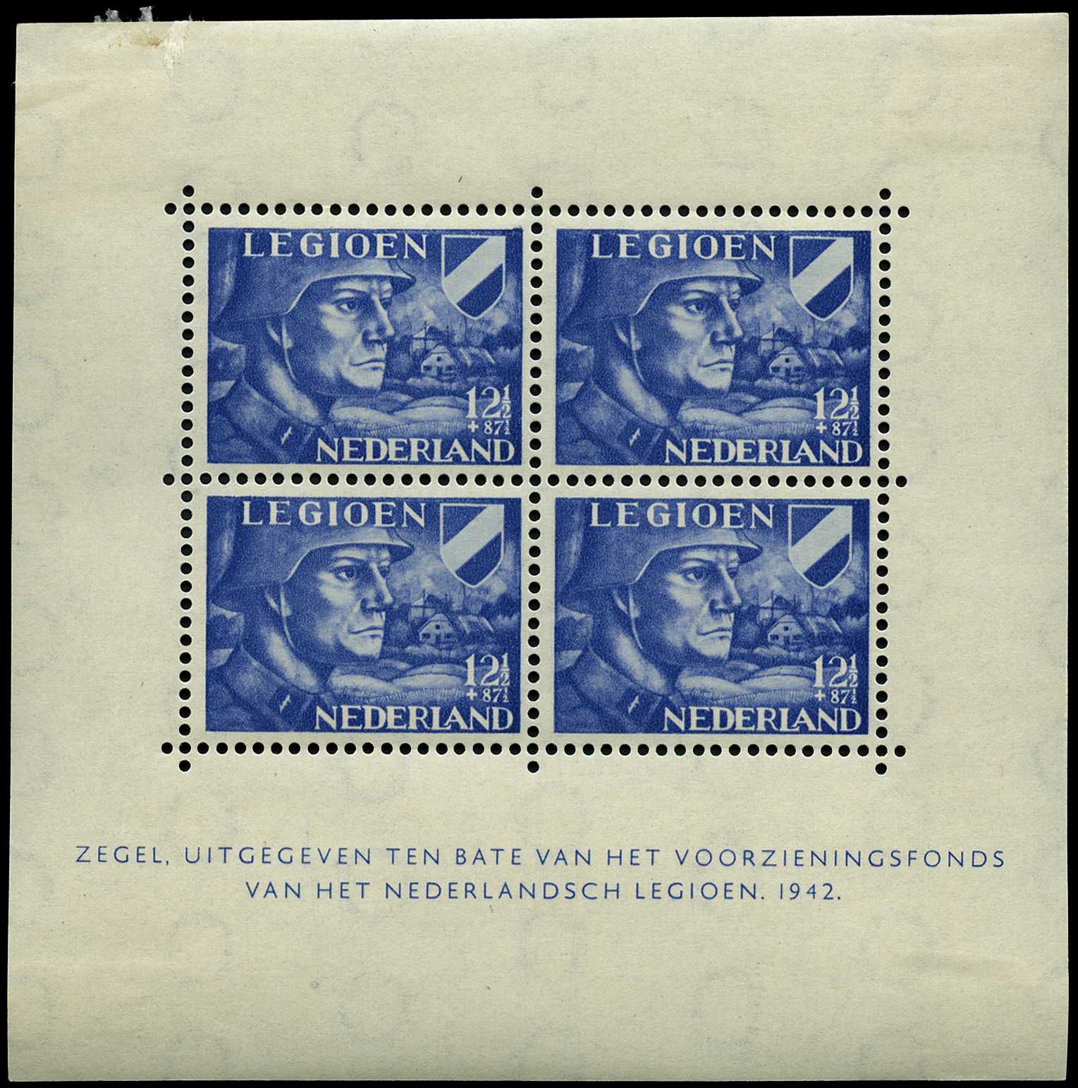 1942 Netherlands Legion Fund 7½c+2½c...