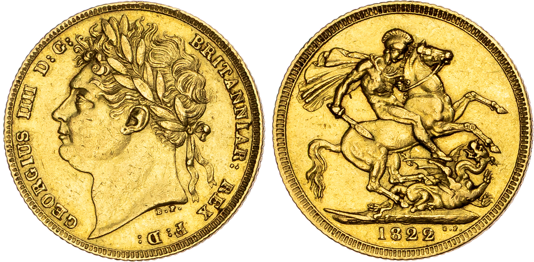 George IV (1820-1830), Sovereign, 1822, Type 1.