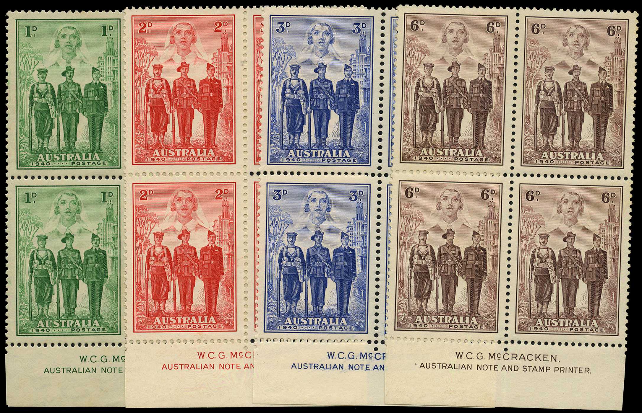 1940 A.I.F. set of four In MacCracken...