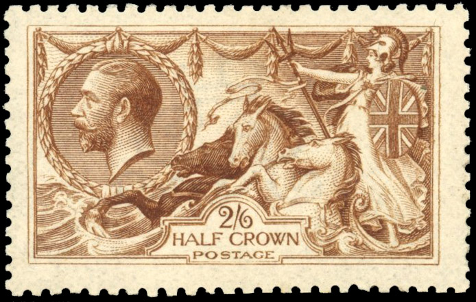 GB 1915 DLR 2s6d reddish brown (chestnut), unmounted mint, SG 405var