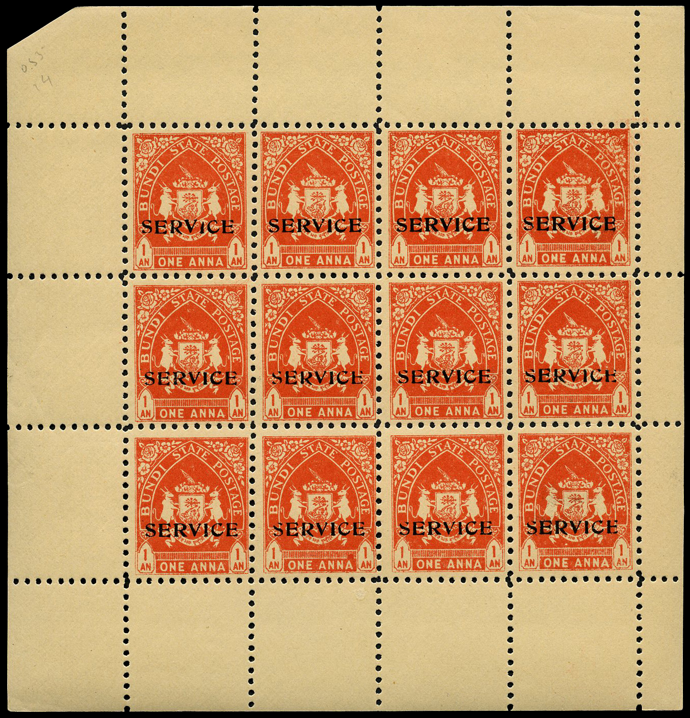 1941 1a orange-red sheet of twelve,...