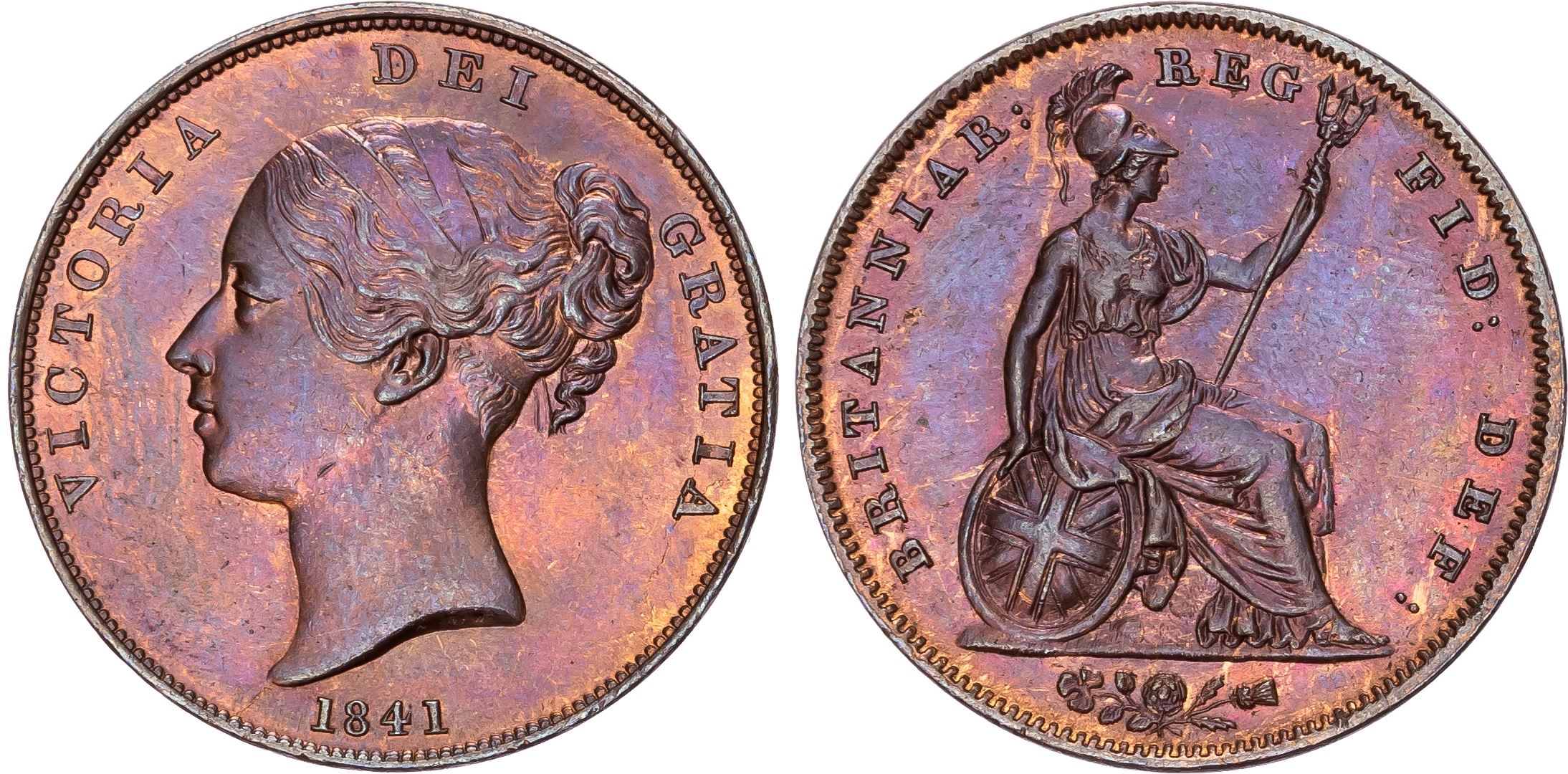 Victoria (1837-1901), Penny, 1841