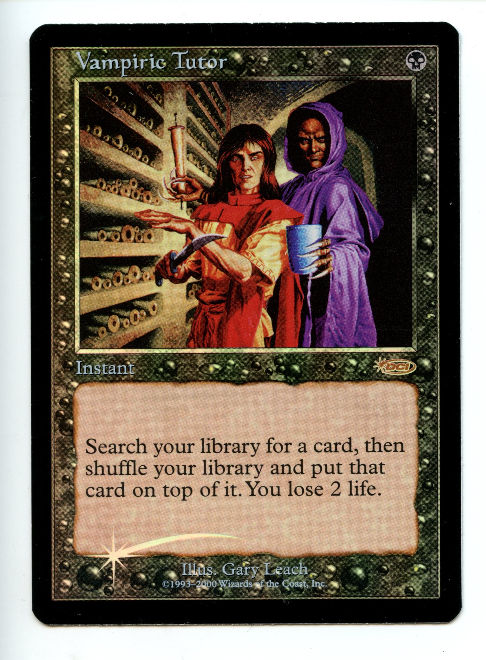 Magic The Gathering  - Vampiric Tutor  FOIL  - Judge Promo  - Moderately Played
