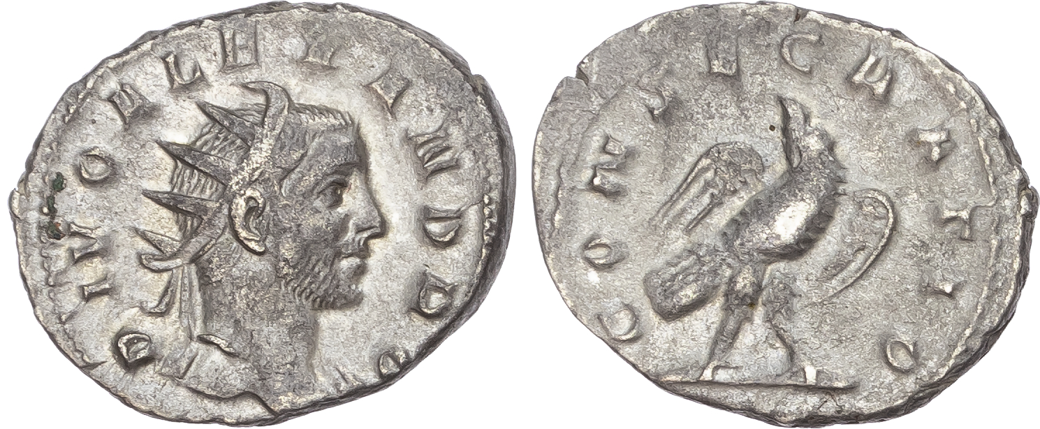 Trajan Decius, for Divus Severus Alexander (AD 249-251) AR Antoninianus, Rome, AD 251, 4.01g.