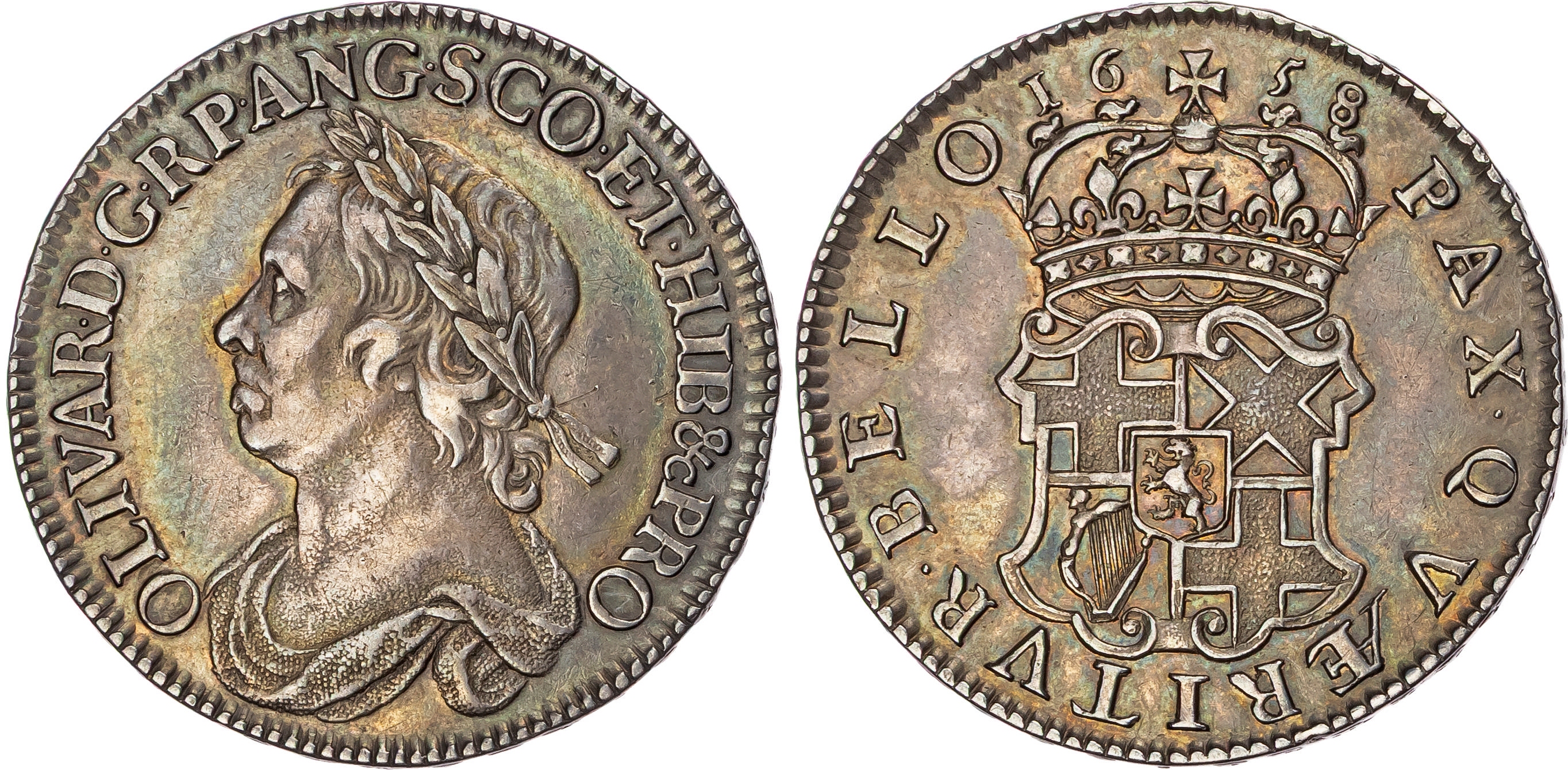 Oliver Cromwell (1656-58), Halfcrown.