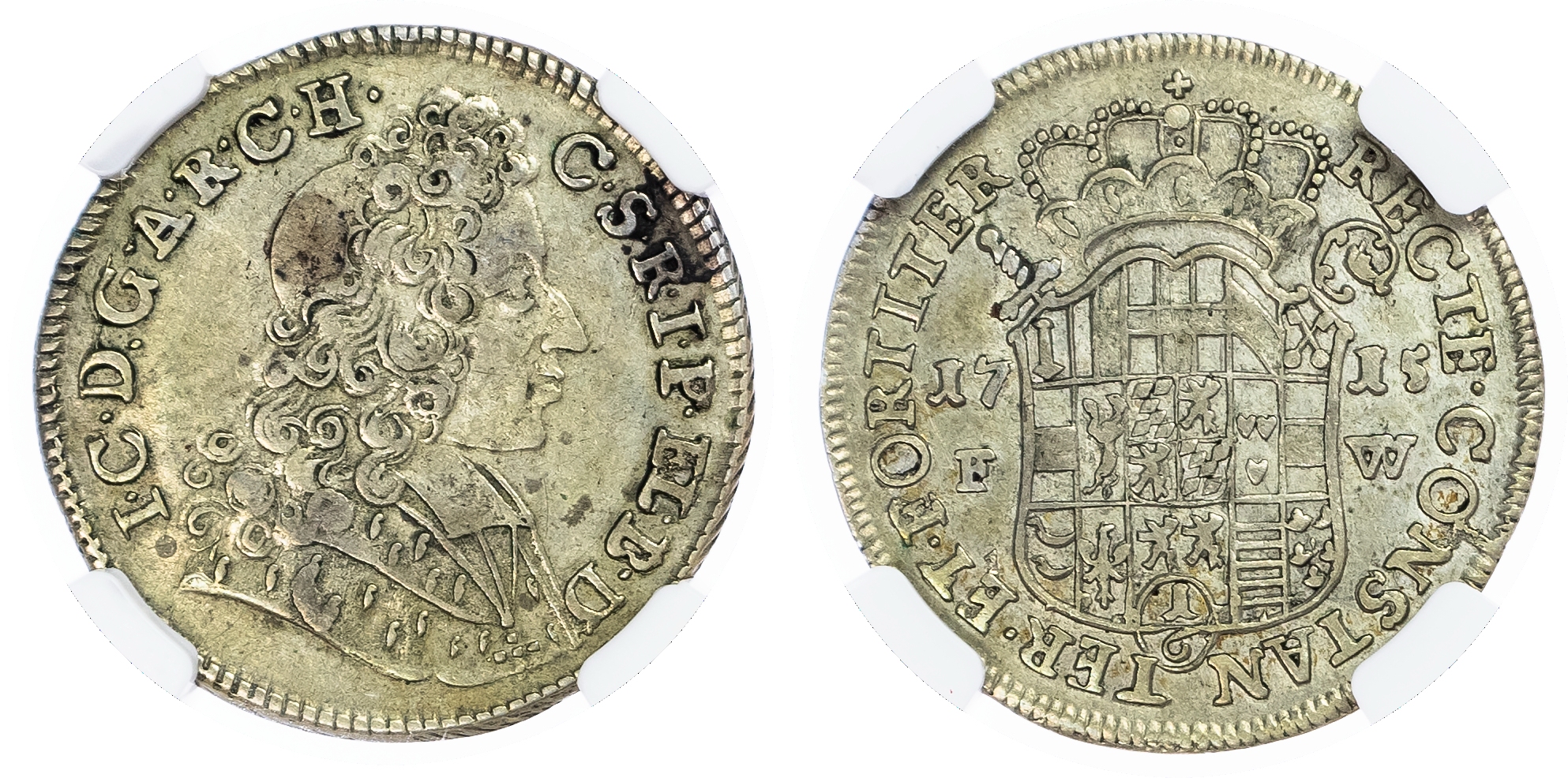 Germany, States. Cologne AR 1/6 Thaler. 1715 FW. 