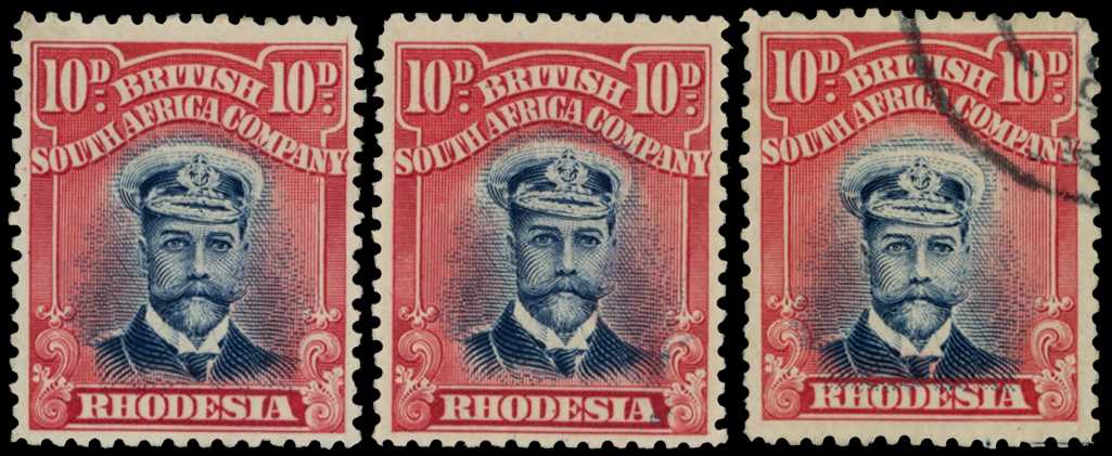 1913-7 10d Head Die II, perf 14. Two...