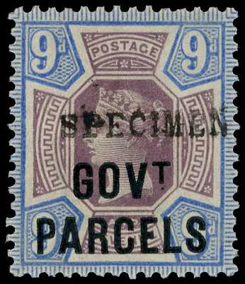 Government Parcels. 1887 9d dull purple and...