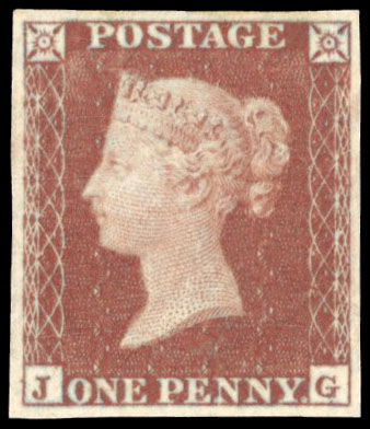 GB 1854 1d red Die I Plate R3 JG imprimatur SG 17