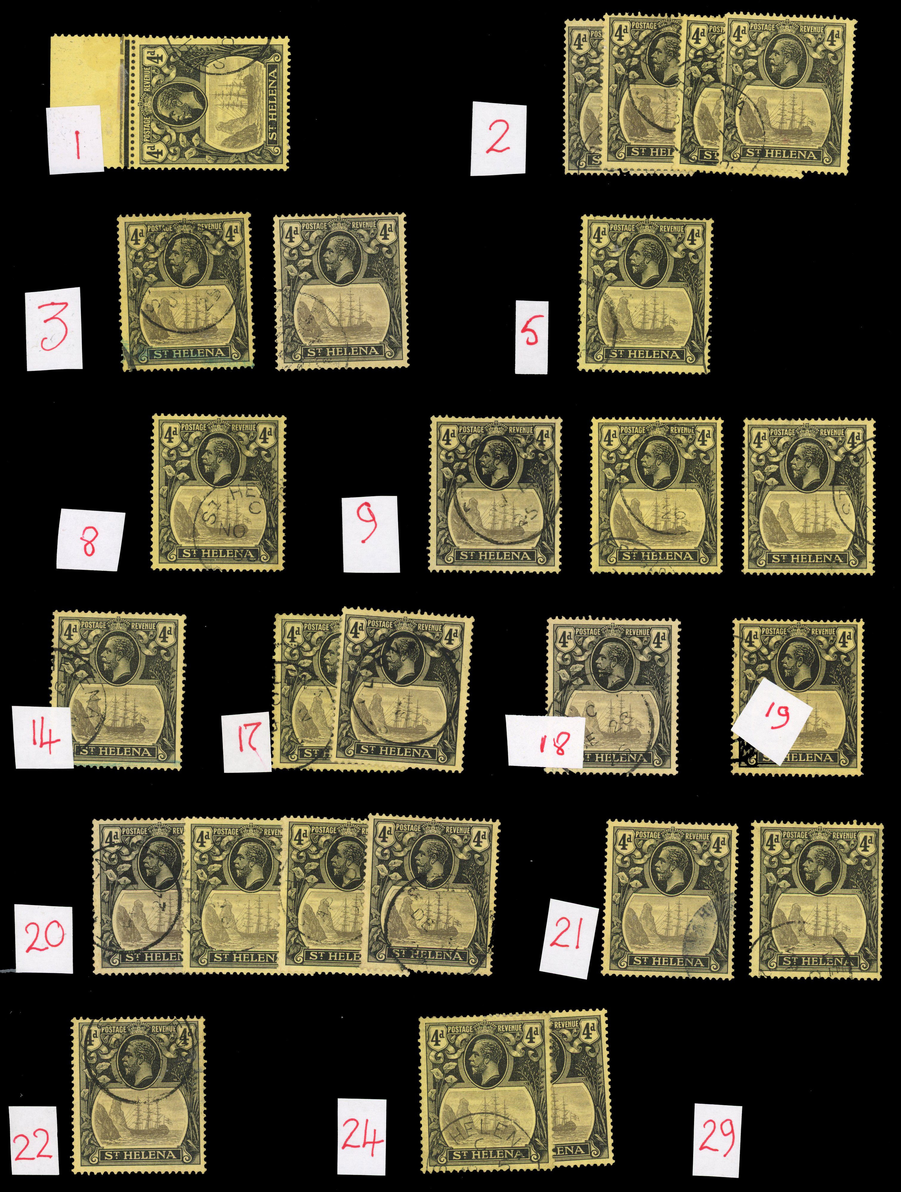 St Helena SG 92 study used