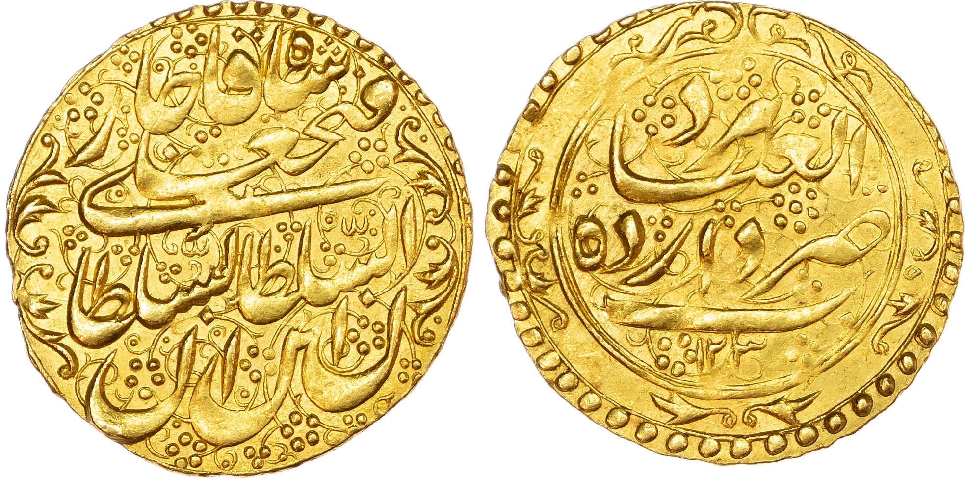 Qajar, Fath ‘Ali Shah (AH 1212‑1250 / 1797‑1834 AD), gold Toman, AH 1230 / 1815 AD