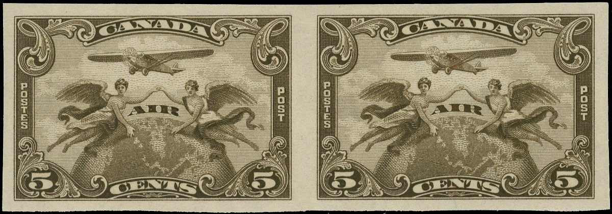 Canada SG 274 imperforate pair mint