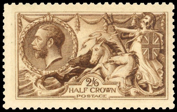 1915 2s6d Very deep brown. Very fine unused o.g. example printed by DLR. 