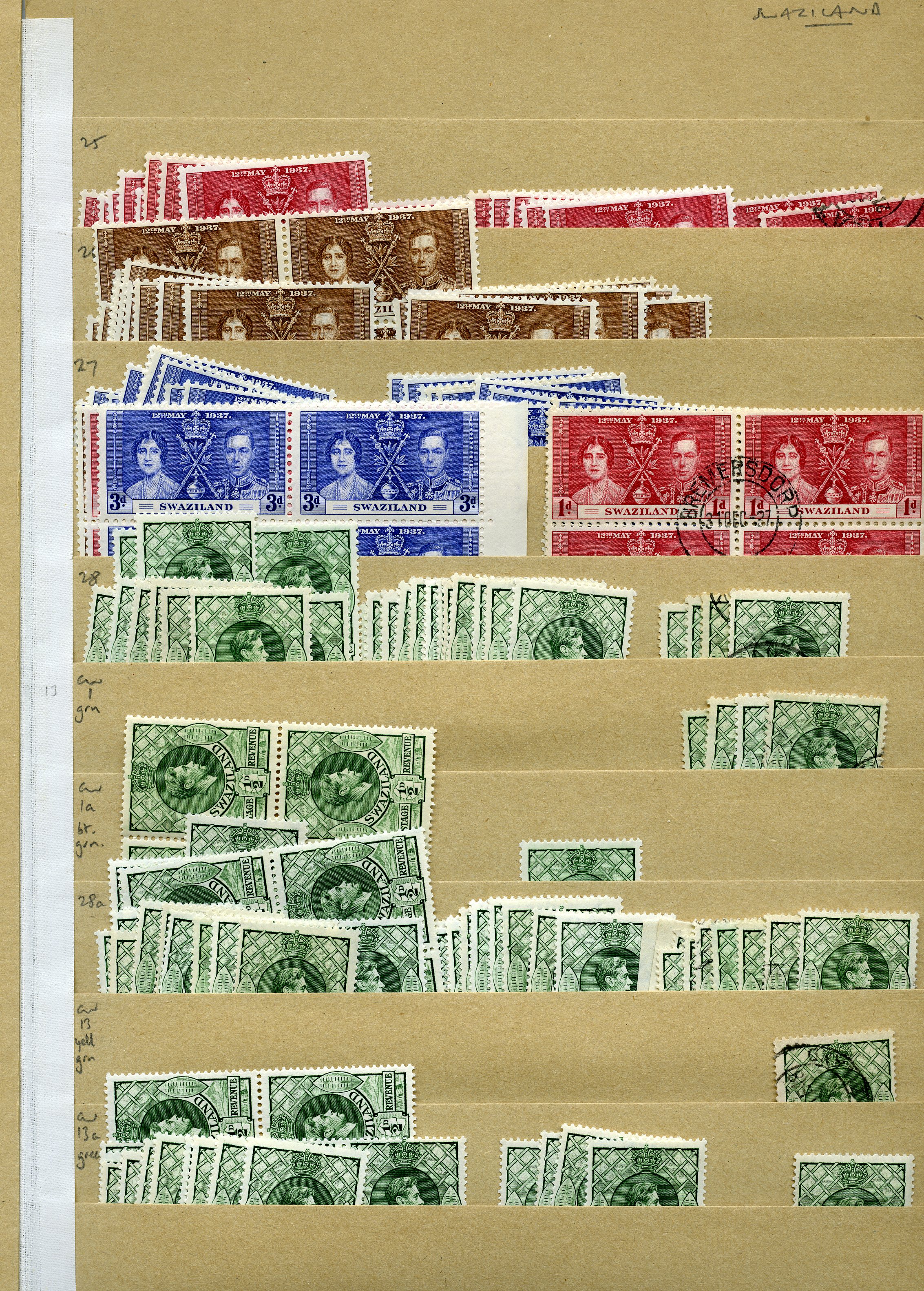 1924-52 KG VI stock on manila...