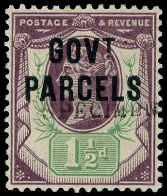 Government Parcels. 1887 1½d dull purple...