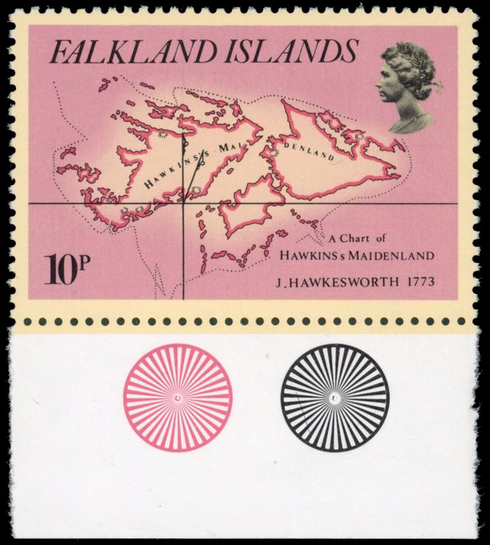 Falkland Islands SG 397w Unmounted Mint 1981 Early Maps 10p watermark Crown to right of CA