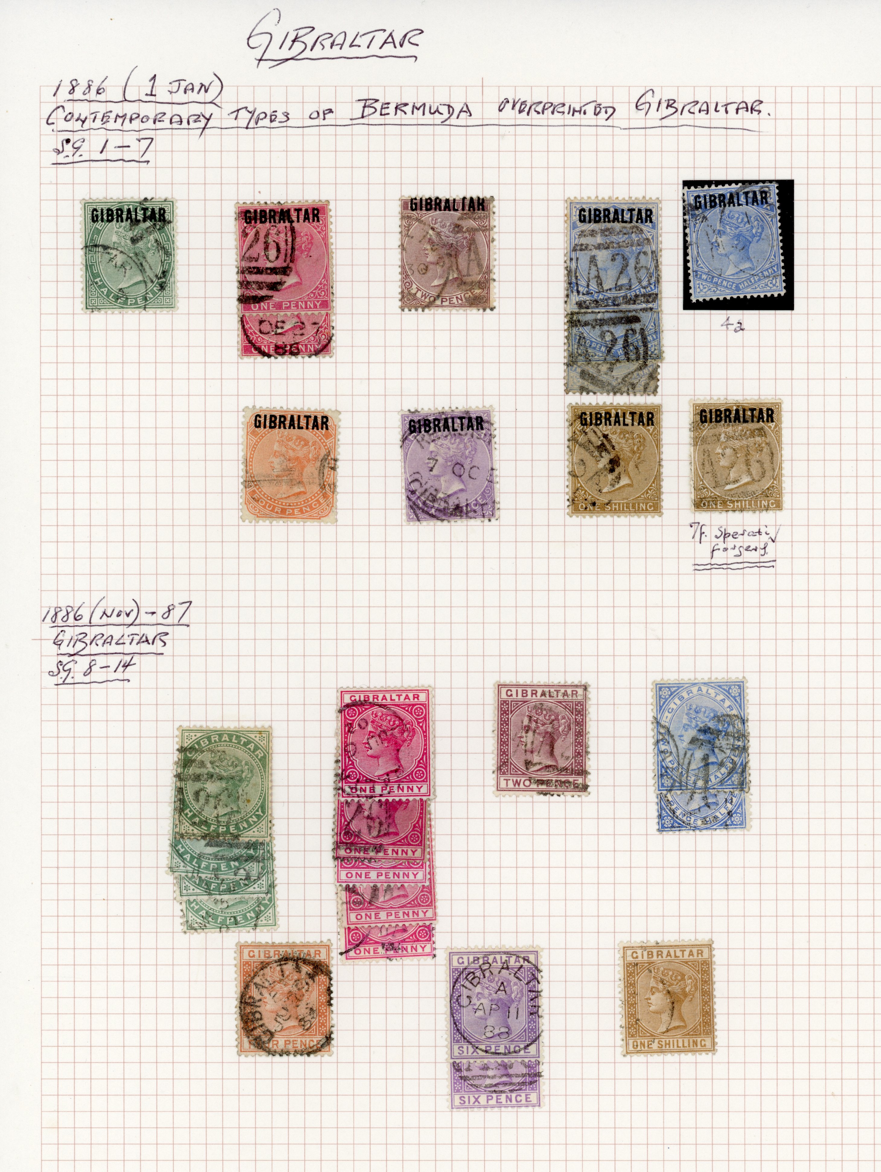 Gibraltar used QV to KGV collection