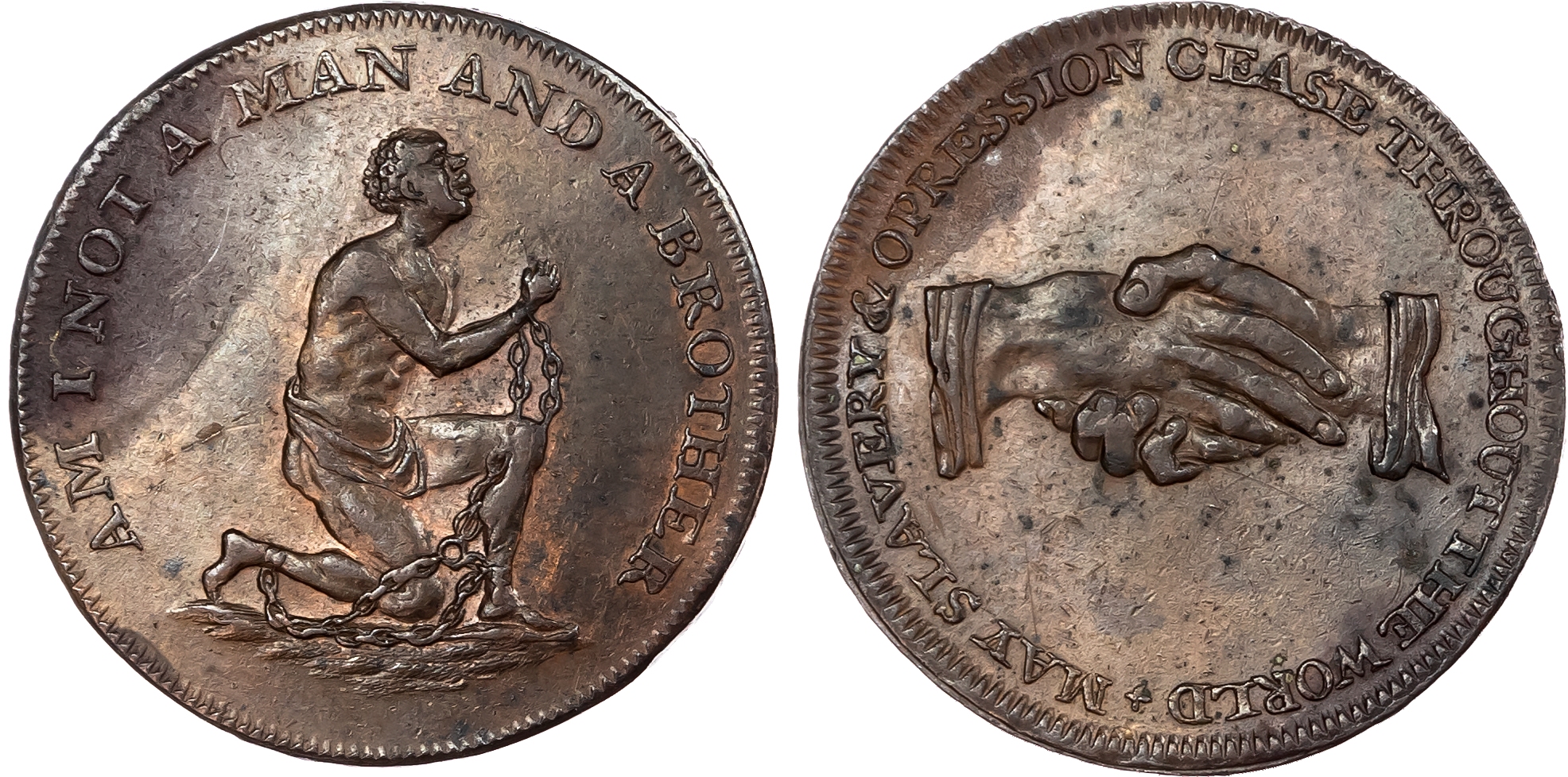 London, Political Series, William Lutwyche for an Anti-Slavery Society Halfpenny undated.