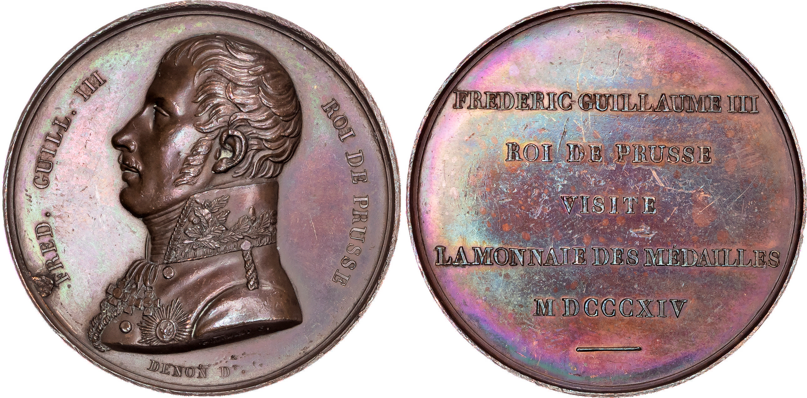 France, Louis XVIII (Restored) 1814-1824, King Frederick William of Prussia’s visit to the Paris Mint.