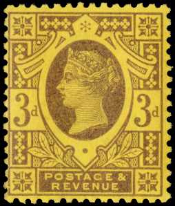1887 3d purple/orange. Very fine unmounted...