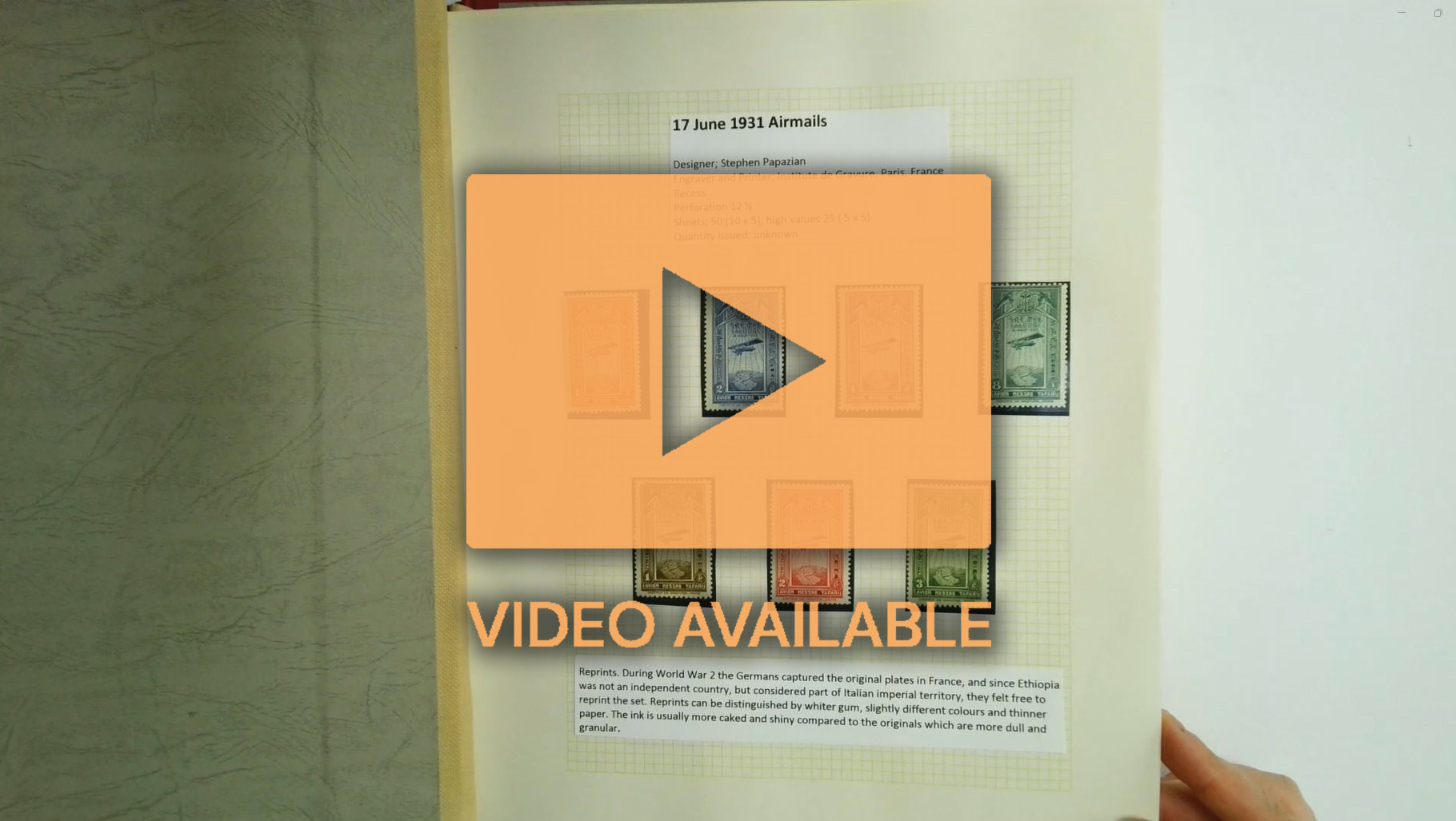 Ethiopia 1930s collection on album pages