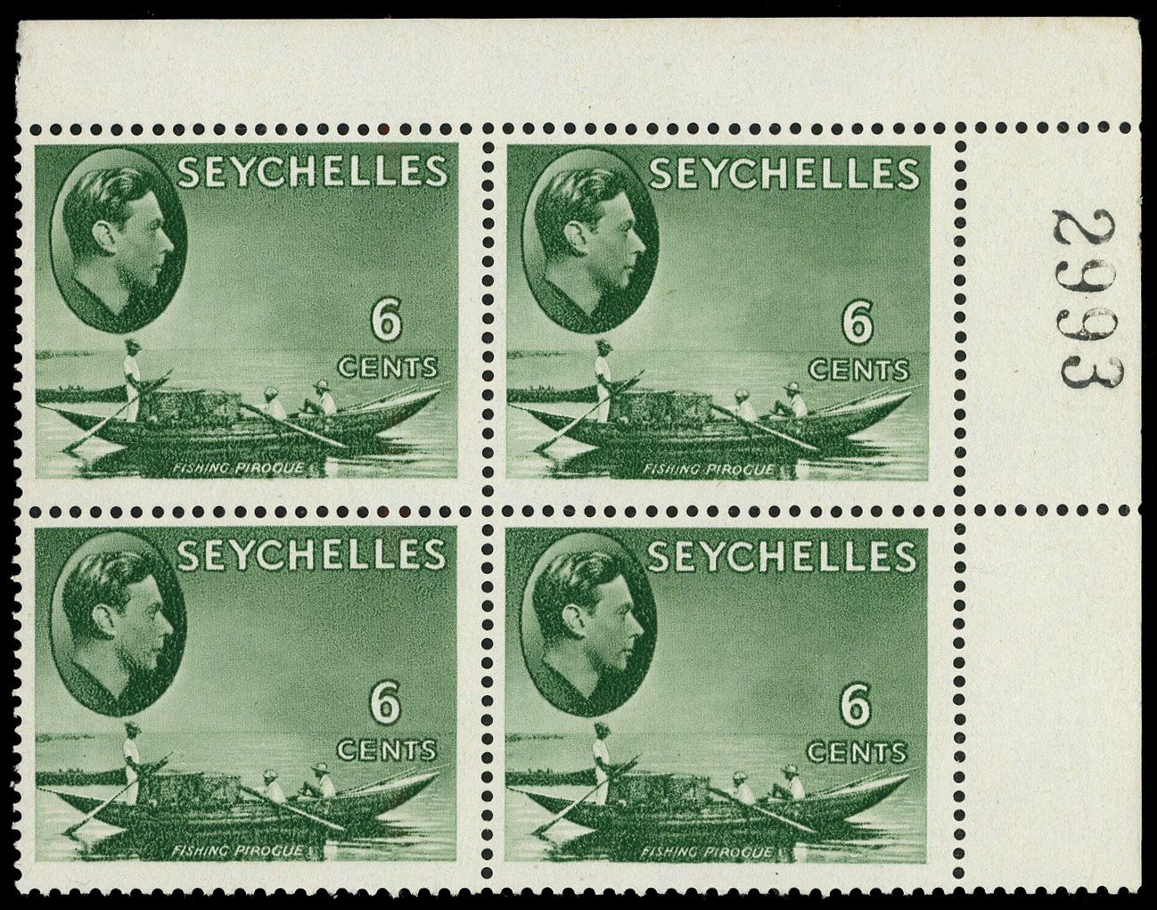 Seychelles SG 137aw block mint