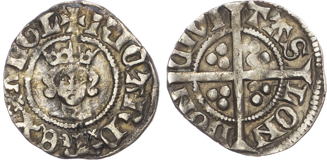 Richard II (1377-1399). AR Halfpenny 0.56gm. London (Tower) mint, Type III - fishtail letters.