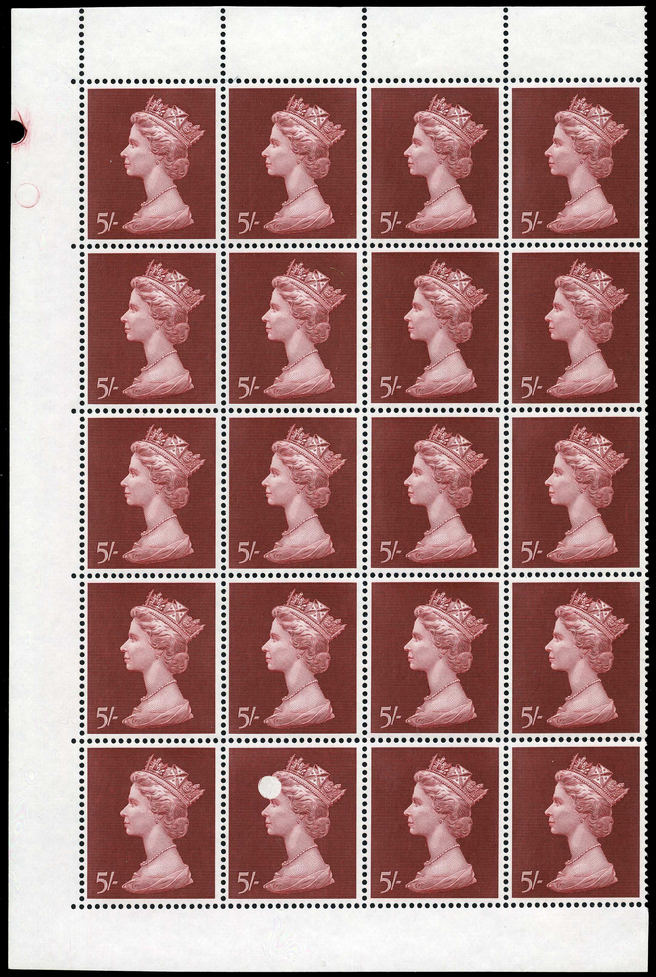 1969 Machin 5s crimson-lake, left marginal...