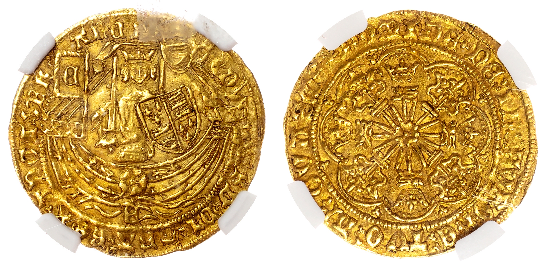 Edward IV, First Reign (1461-1470), Half-Ryal, York - NGC MS61